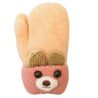 Soft Knit Mittens For Babies And Toddlers - An Adorable Bear Cub Design