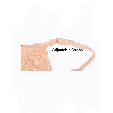 Women's Plus Size Full Coverage Padded Floral Underwired Bra