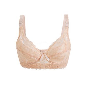 Women's Plus Size Full Coverage Padded Floral Underwired Bra