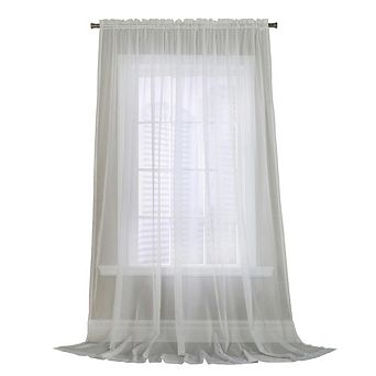 Premium Texture And Supple Drapeability Rod Pocket Light Filtering Curtain Panel