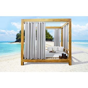 Light Filtering Satiny Look Provided Privacy Grommet Outdoor Panel Pair