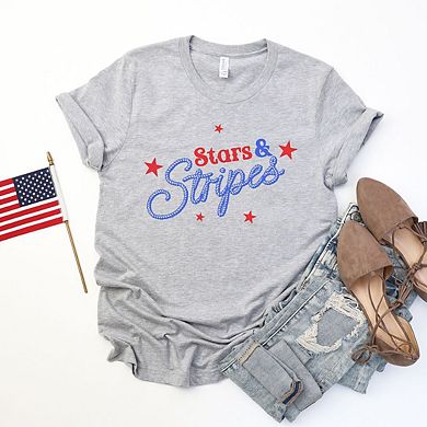 Western Stars And Stripes Short Sleeve Graphic Tee