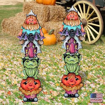 Scary Boo Halloween Set of 2 Outdoor Decor by Jamie Mills-Price - Thanksgiving Halloween Decor