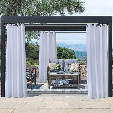 Light Filtering Satiny Look And Feel Provide Privacy Grommet Outdoor Panel Pair