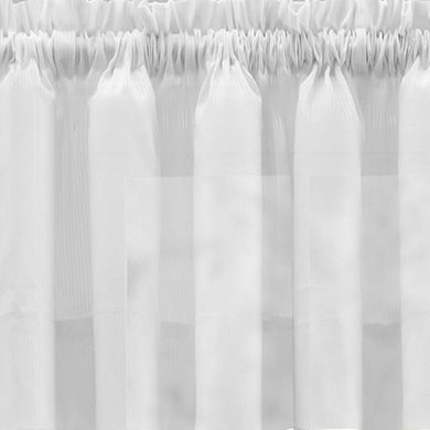 Shadow Stripe Tailored Curtain Panel Pair For Windows With Ties