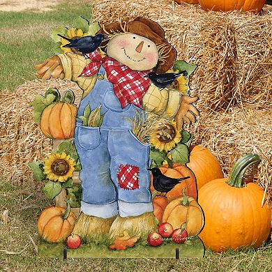 32-Inch Front Yard Fall Decoration Outdoor Handcrafted Wooden Yard Décor by Susan Winget