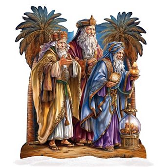 48-Inch Three Wise Men Outdoor Unique Handcrafted Wooden Decor for Yard and Porch by G. DeBrekht