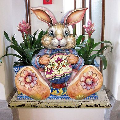 Easter Bunny Boy With Egg Holiday Door Decor By G. Debrekht