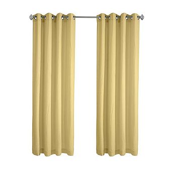 Light Filtering Crinkled Texture On Supple Drapeable Flowing Fabric Grommet Curtain Panel