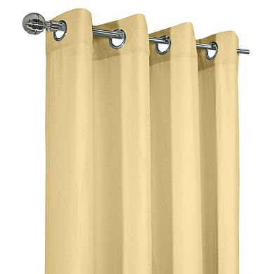 Light Filtering Crinkled Texture On Supple Drapeable Flowing Fabric Grommet Curtain Panel