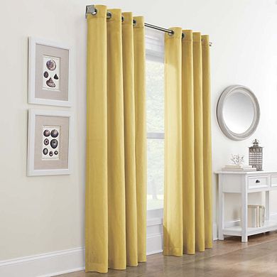 Light Filtering Crinkled Texture On Supple Drapeable Flowing Fabric Grommet Curtain Panel