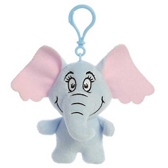 Aurora Mini Blue Dr. Seuss 4" Horton Clip-On Whimsical Stuffed Animal