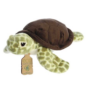 Aurora Medium Green Eco Nation Eco Hugs 12" Sea Turtle Eco-friendly Stuffed Animal