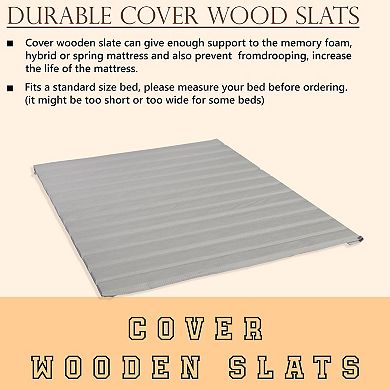 Continental Sleep, 0.75" Horizontal Wooden Bunkie Board/bed Slats With Cover