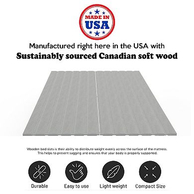 Continental Sleep, 0.75" Heavy Duty Vertical Wooden Bunkie Board/bed Slats With Cover