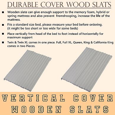 Continental Sleep, 0.75" Heavy Duty Vertical Wooden Bunkie Board/bed Slats With Cover