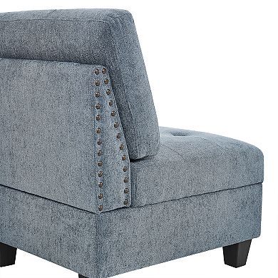 Hivvago Single Chair For Lshape Modular Sectional Sofa Couch Reversible Combination Ottoman