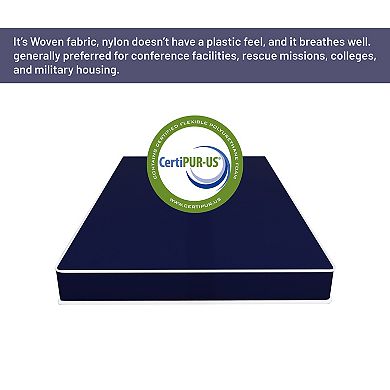 Continental Sleep, 7" Medium Firm Water Resistance Nylon Vinyl Foam Mattress
