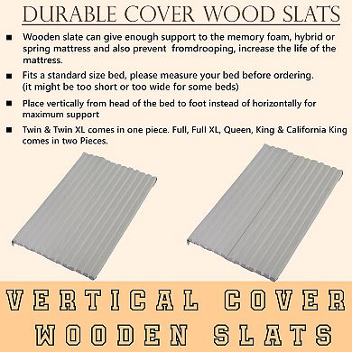 Continental Sleep, 0.75" Vertical Wooden Bunkie Board/bed Slats With Cover