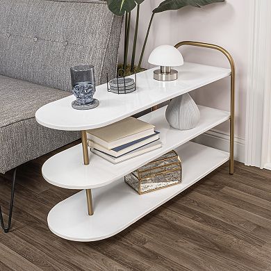 Modern 9-pair 3-tier Iron Curved Decker Shoe Rack