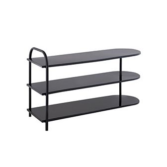 Modern 9-pair 3 tier Iron Curved Decker Shoe Rack