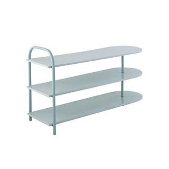 Modern 9-pair 3 tier Iron Curved Decker Shoe Rack