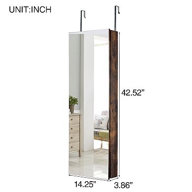 Hivvago Door Hanging Full Length Mirror And Hidden Jewelry Display Case