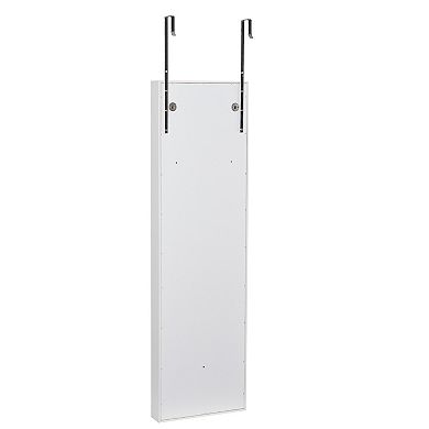 Hivvago Full Body Mirror And Jewelry Case Storage Cabinet With Led Light