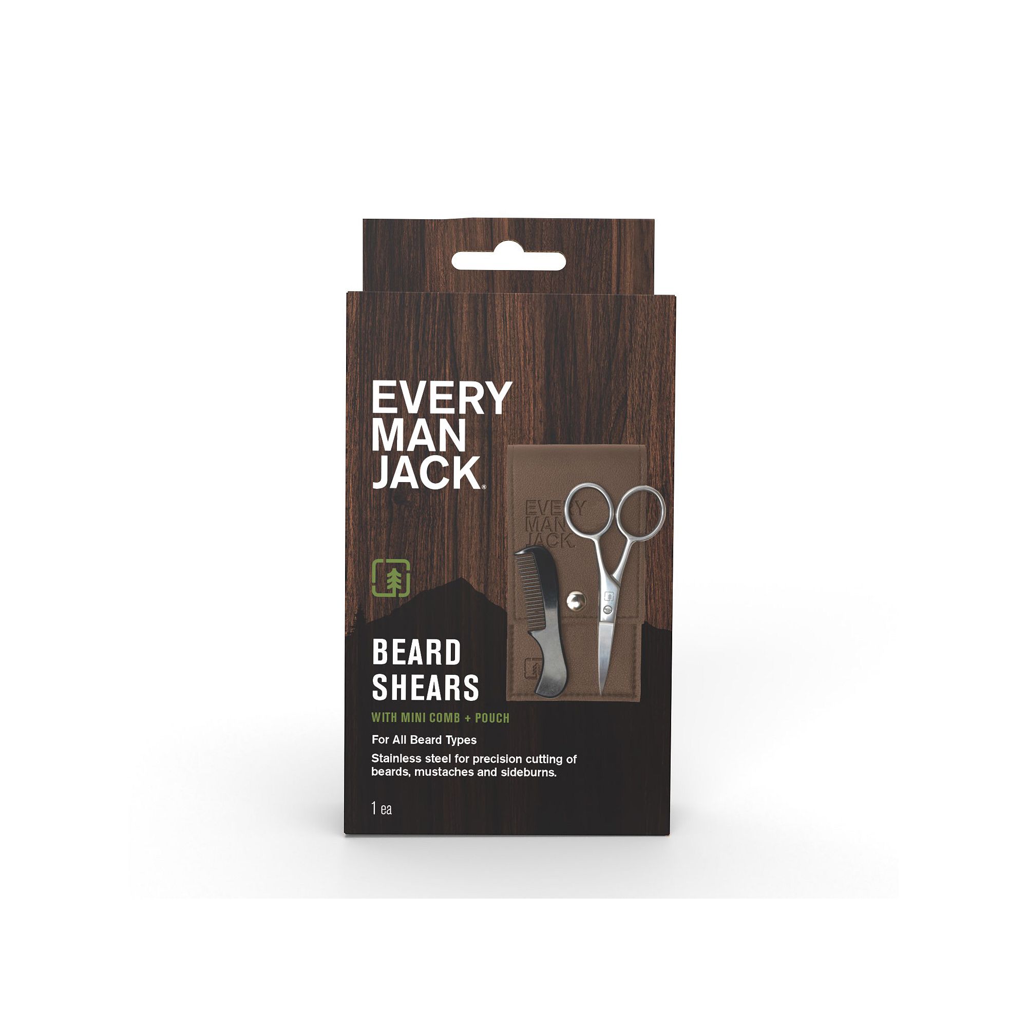 Every Man Jack Stainless Steel Beard Shears, None