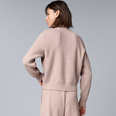 Women's Simply Vera Vera Wang Sweater Bomber Jacket