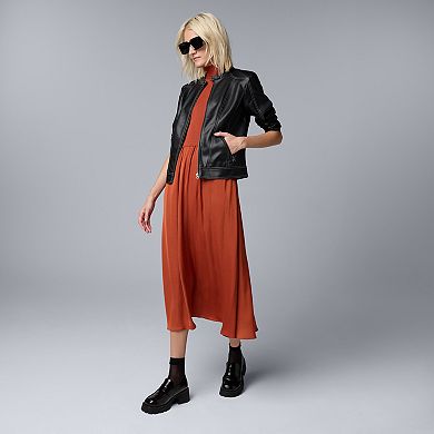 Women's Simply Vera Vera Wang Mockneck Knit Midi Dress