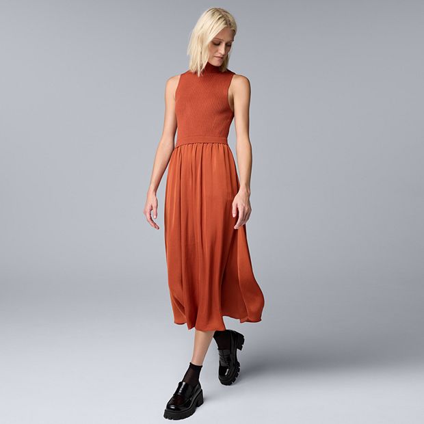Women's Simply Vera Vera Wang Mockneck Knit Midi Dress