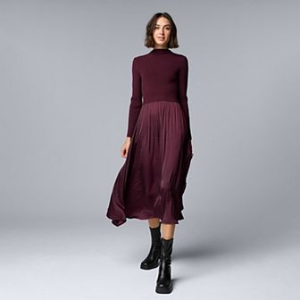 Women's Simply Vera Vera Wang Pleated Midi Dress