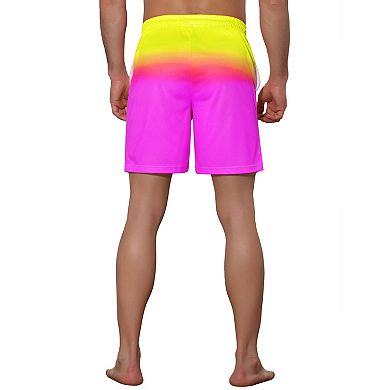Men's Color Block Drawstring Beach Board Swim Surfing Shorts