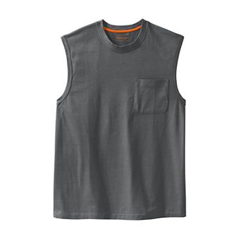 Boulder Creek By Kingsize Men's Big & Tall Heavyweight Pocket Muscle Tee