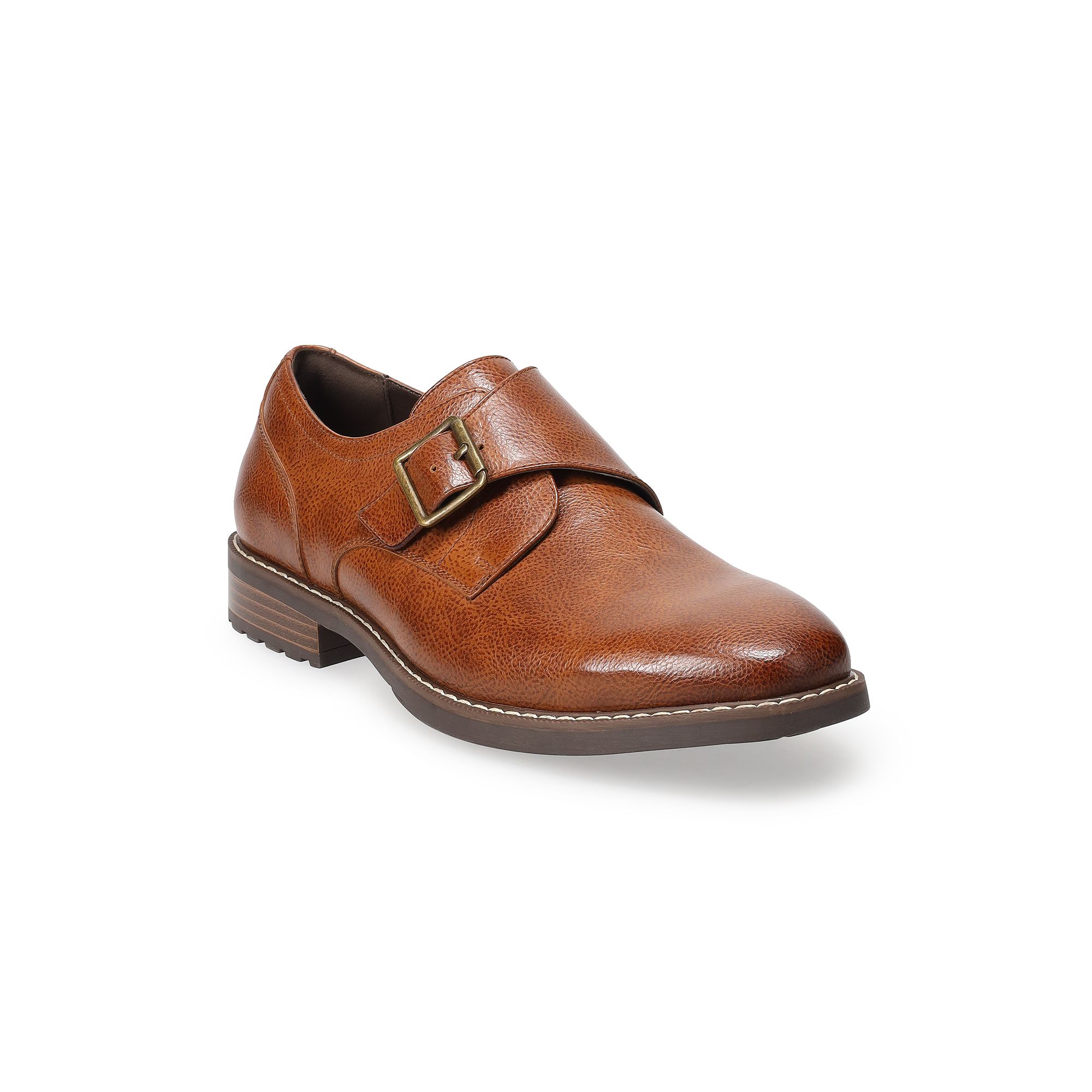 Apt. 9® Larenz Monk Single Strap Mens Dress Shoes, Size: 7, Red