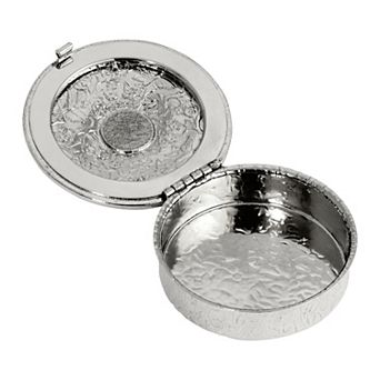 Symbols of Faith Miraculous Medal Inspired Blue Crystal Pill Box