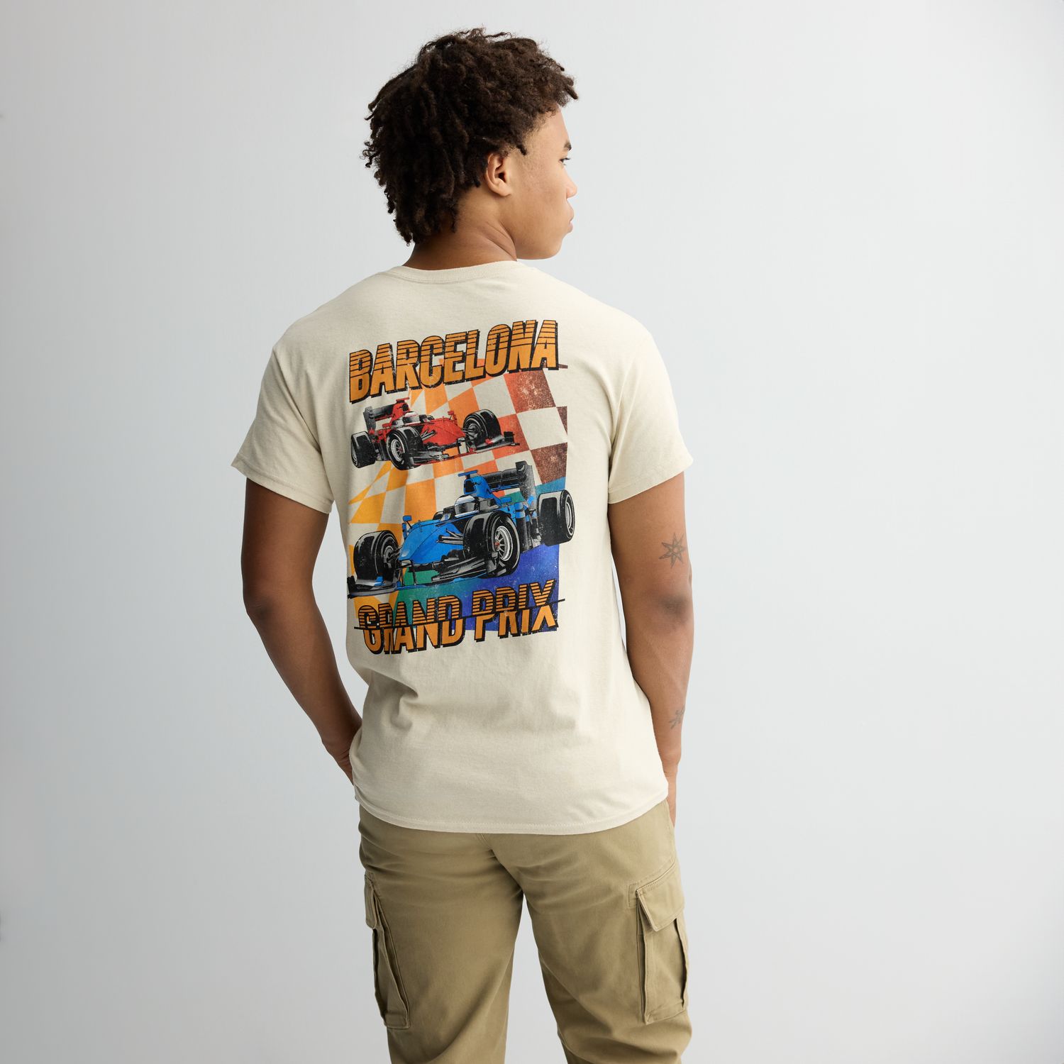 T-shirt Magic The Gathering Grand Prix Barcelone 2002 - Taille M, Bleu Foncé - Occasion Usé