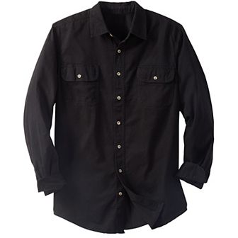 Boulder Creek by KingSize Men's Big & Tall Long Sleeve Denim And Twill Shirt