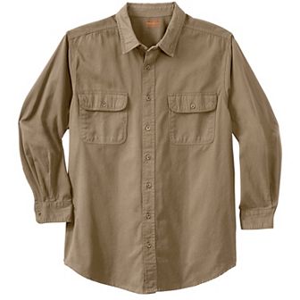 Boulder Creek by KingSize Men's Big & Tall Long Sleeve Denim And Twill Shirt