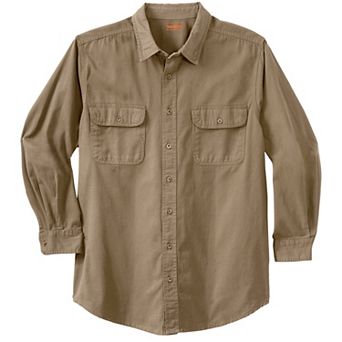 Boulder Creek by KingSize Men's Big & Tall Long Sleeve Denim And Twill Shirt