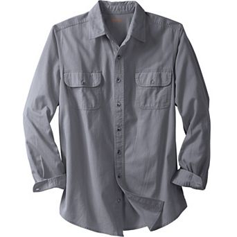Boulder Creek By Kingsize Men's Big & Tall Long Sleeve Denim And Twill Shirt