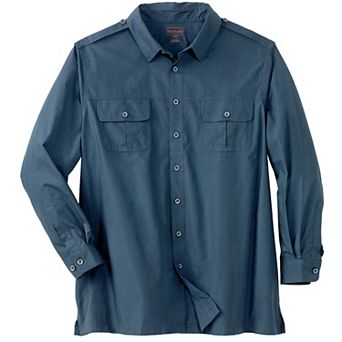 Boulder Creek By Kingsize Men's Big & Tall Long Sleeve Pilot Shirt
