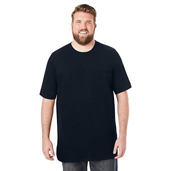 Boulder Creek By Kingsize Men's Big & Tall Heavyweight Longer-length Pocket Crewneck T-shirt