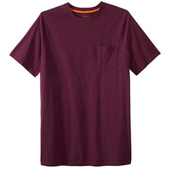 Boulder Creek by KingSize Men's Big & Tall Heavyweight Longer-Length Pocket Crewneck T-Shirt