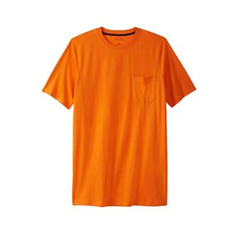 Boulder Creek By Kingsize Men's Big & Tall Heavyweight Longer-length Pocket Crewneck T-shirt