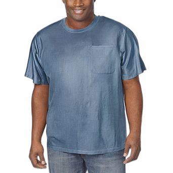 Boulder Creek By Kingsize Men's Big & Tall Heavyweight Longer-length Pocket Crewneck T-shirt