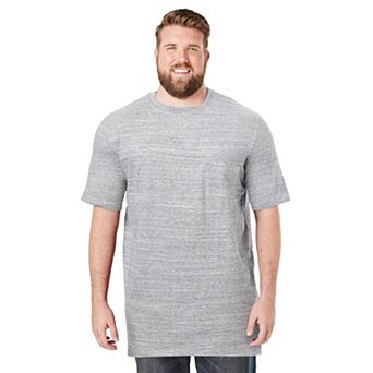 Boulder Creek By Kingsize Men's Big & Tall Heavyweight Longer-length Pocket Crewneck T-shirt