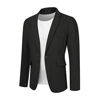 Formal Blazers For Men's Business Suit Jackets Casual One Button Sports Coats