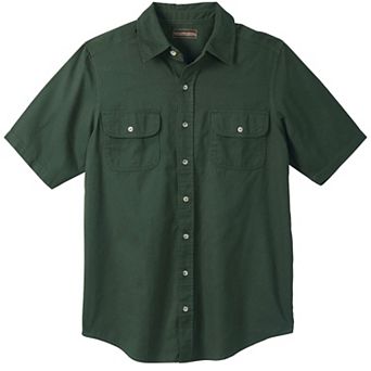 Boulder Creek By Kingsize Men's Big & Tall Short Sleeve Denim And Twill Shirt